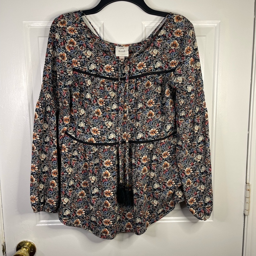Knox Rose floral long sleeve top.